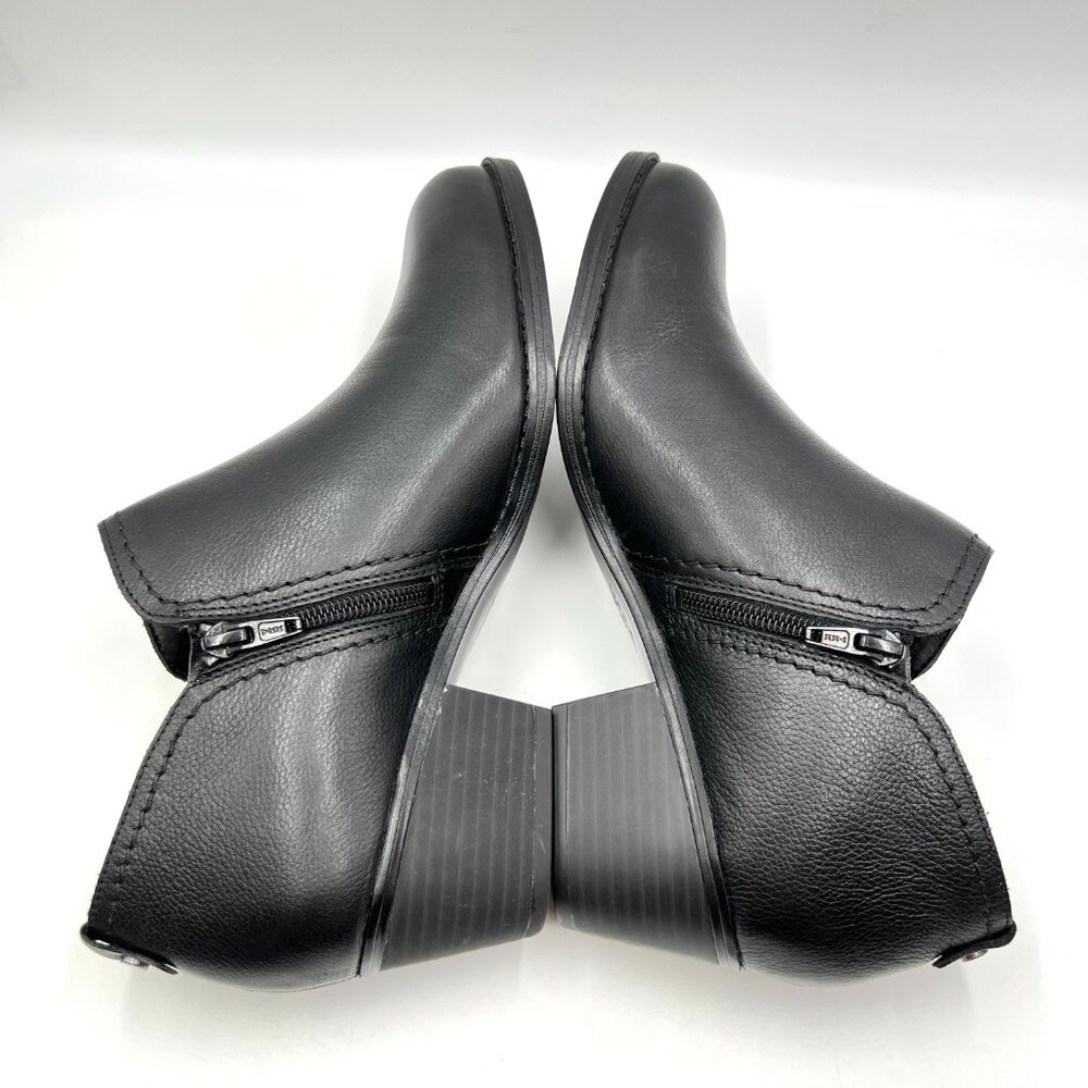 Naturalizer Womens Zarie Black Leather Low Cut Ankle Boots Booties Shooties - Picture 7 of 13